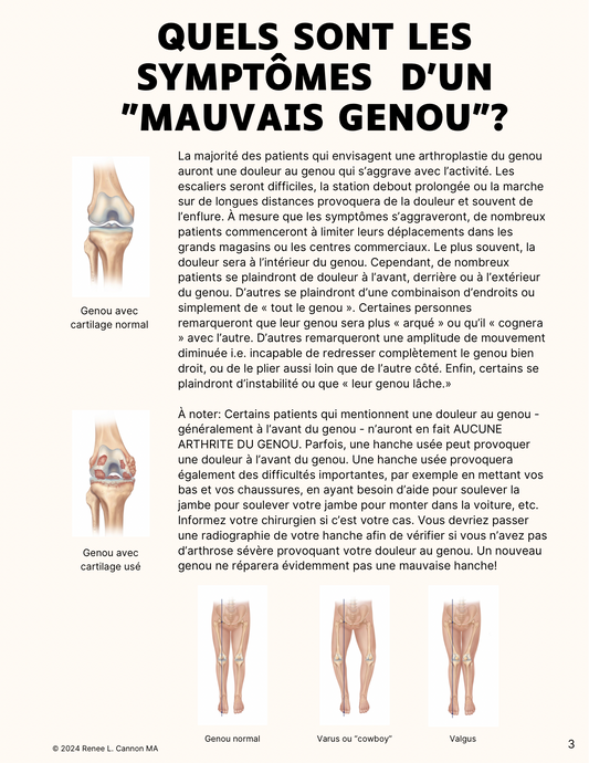 TOTAL KNEE - LESS SWELLING, LESS PAIN™ (Version Française)